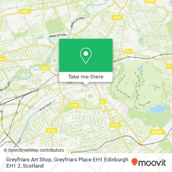 Greyfriars Art Shop, Greyfriars Place EH1 Edinburgh EH1 2 map