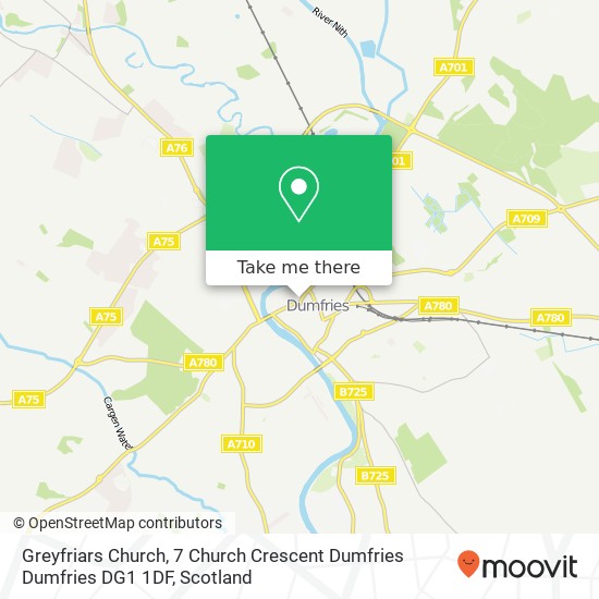 Greyfriars Church, 7 Church Crescent Dumfries Dumfries DG1 1DF map