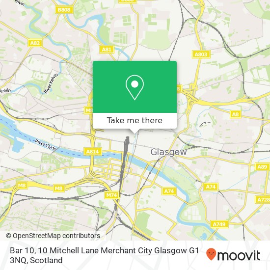 Bar 10, 10 Mitchell Lane Merchant City Glasgow G1 3NQ map