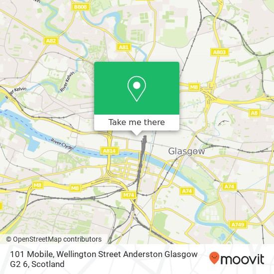 101 Mobile, Wellington Street Anderston Glasgow G2 6 map