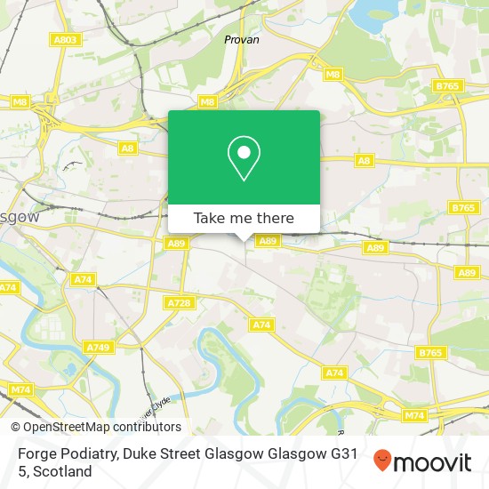 Forge Podiatry, Duke Street Glasgow Glasgow G31 5 map