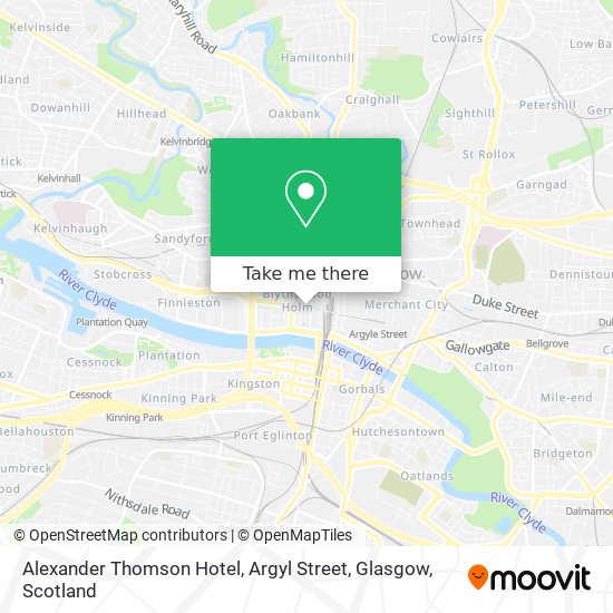 Alexander Thomson Hotel, Argyl Street, Glasgow map