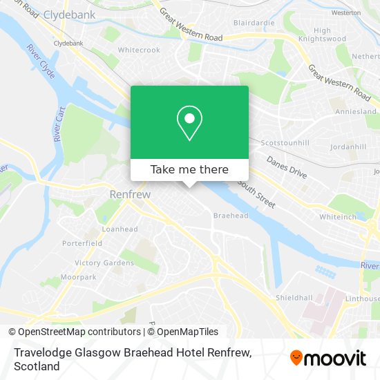 Travelodge Glasgow Braehead Hotel Renfrew map