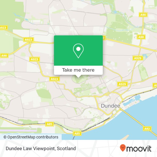 Dundee Law Viewpoint map