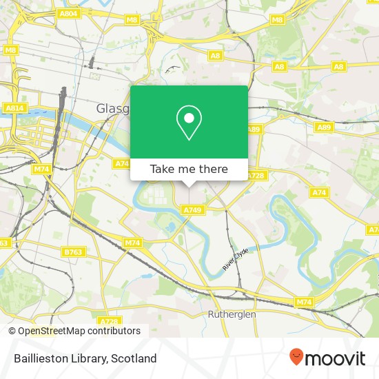 Baillieston Library map