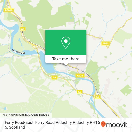 Ferry Road-East, Ferry Road Pitlochry Pitlochry PH16 5 map