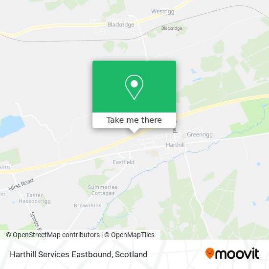 Harthill Services Eastbound map