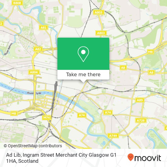 Ad Lib, Ingram Street Merchant City Glasgow G1 1HA map