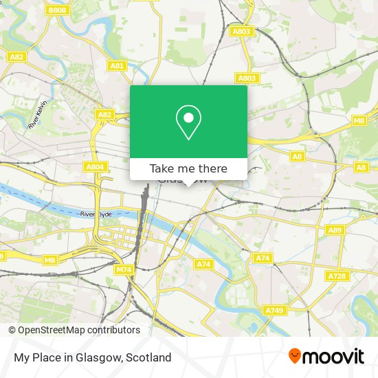 My Place in Glasgow map
