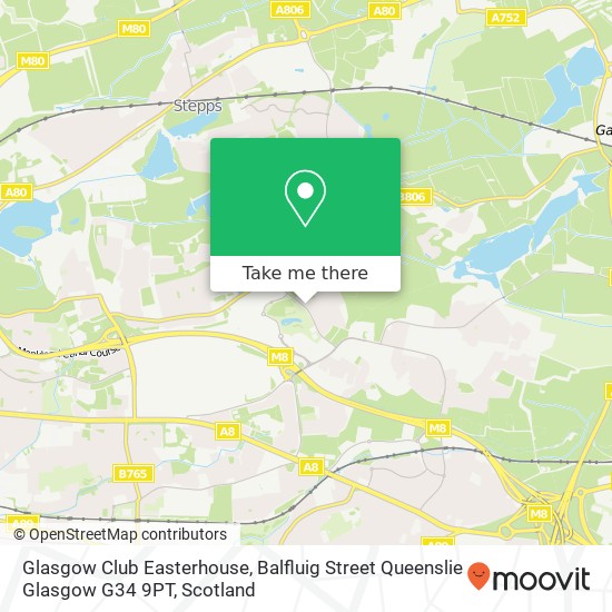 Glasgow Club Easterhouse, Balfluig Street Queenslie Glasgow G34 9PT map
