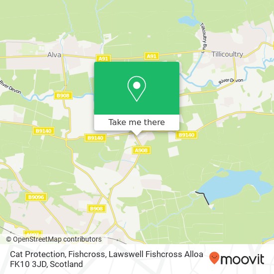 Cat Protection, Fishcross, Lawswell Fishcross Alloa FK10 3JD map