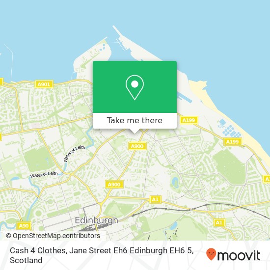 Cash 4 Clothes, Jane Street Eh6 Edinburgh EH6 5 map