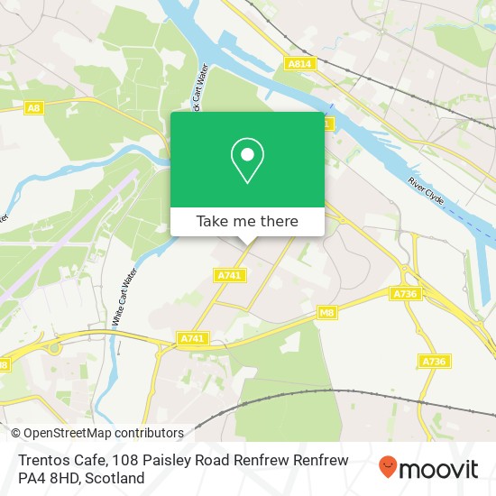 Trentos Cafe, 108 Paisley Road Renfrew Renfrew PA4 8HD map