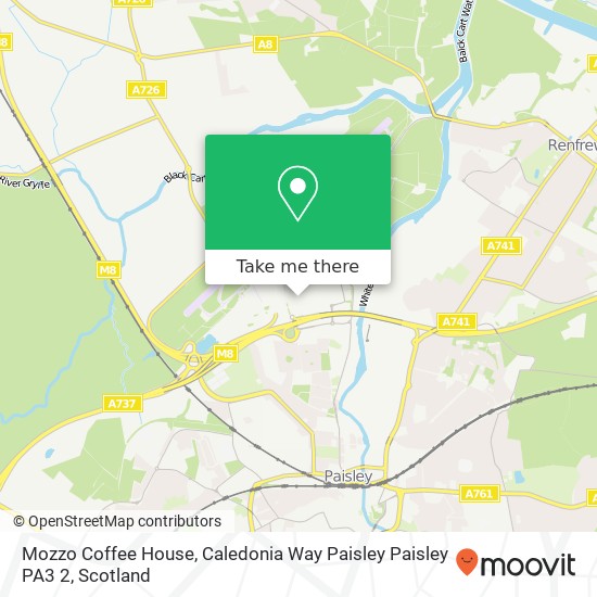 Mozzo Coffee House, Caledonia Way Paisley Paisley PA3 2 map