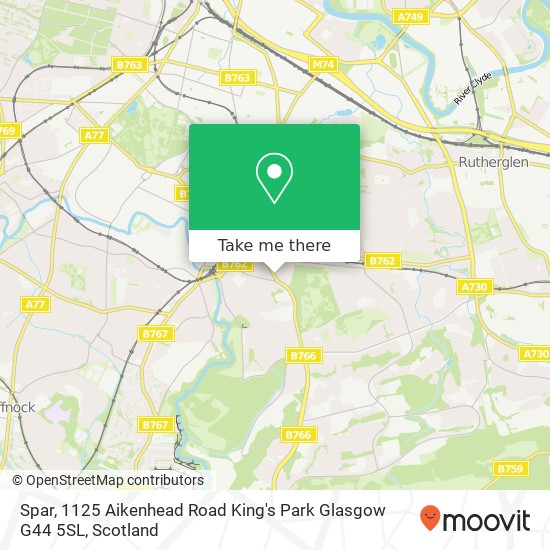 Spar, 1125 Aikenhead Road King's Park Glasgow G44 5SL map