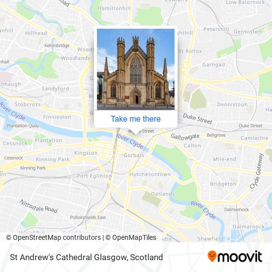 St Andrew's Cathedral Glasgow map