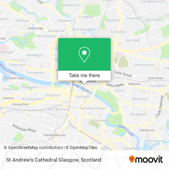 St Andrew's Cathedral Glasgow map