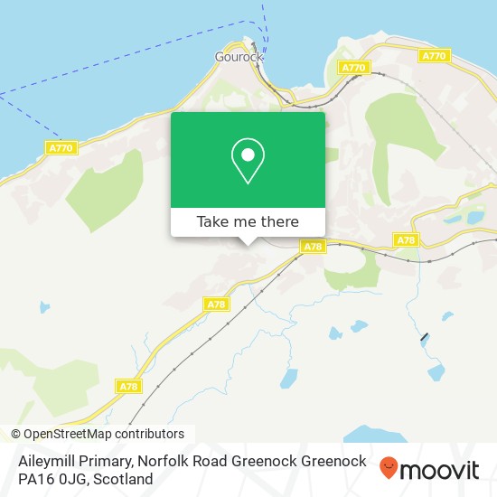 Aileymill Primary, Norfolk Road Greenock Greenock PA16 0JG map