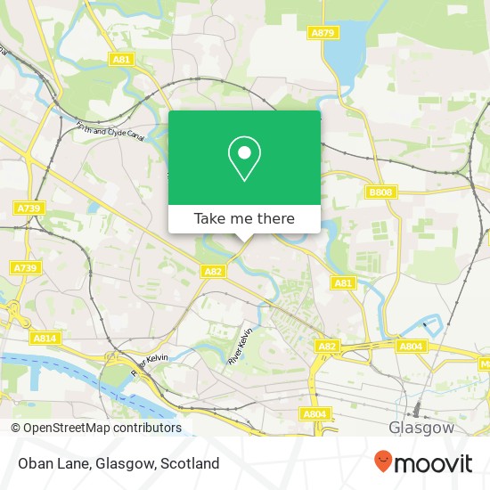 Oban Lane, Glasgow map