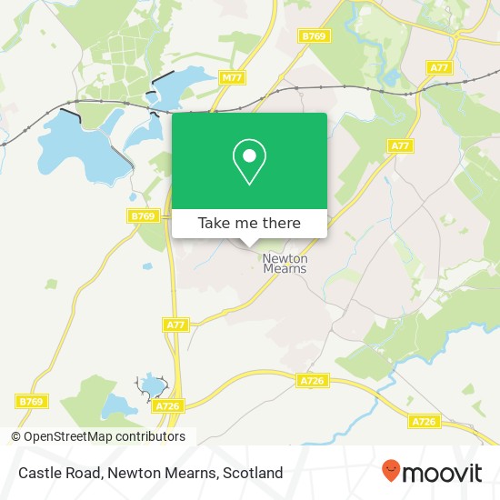 Castle Road, Newton Mearns map