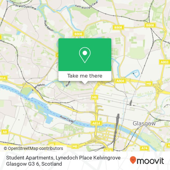 Student Apartments, Lynedoch Place Kelvingrove Glasgow G3 6 map