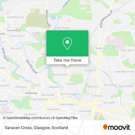 Saracen Cross, Glasgow map