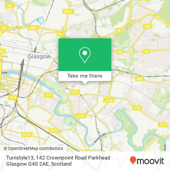 Turnstyle13, 142 Crownpoint Road Parkhead Glasgow G40 2AE map
