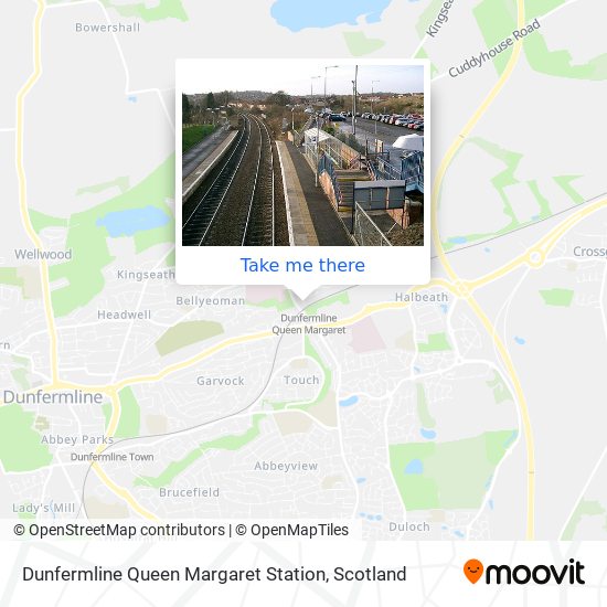 Dunfermline Queen Margaret Station map