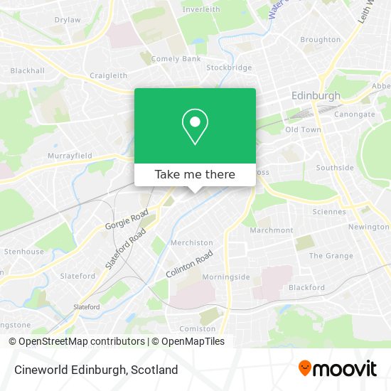 Cineworld Edinburgh map
