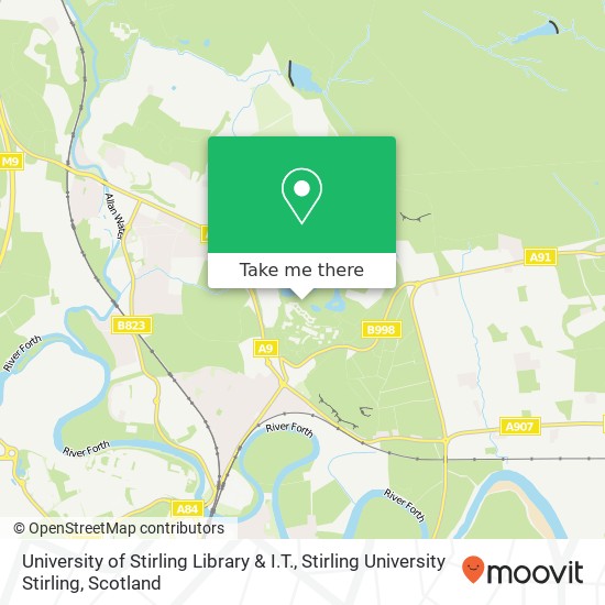 University of Stirling Library & I.T., Stirling University Stirling map