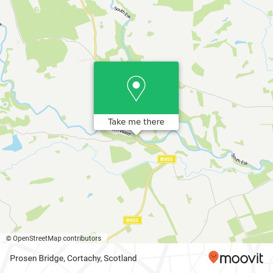 Prosen Bridge, Cortachy map