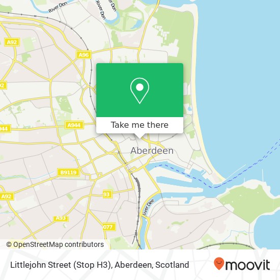 Littlejohn Street (Stop H3), Aberdeen map