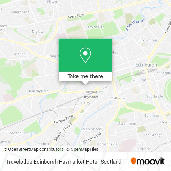 Travelodge Edinburgh Haymarket Hotel map