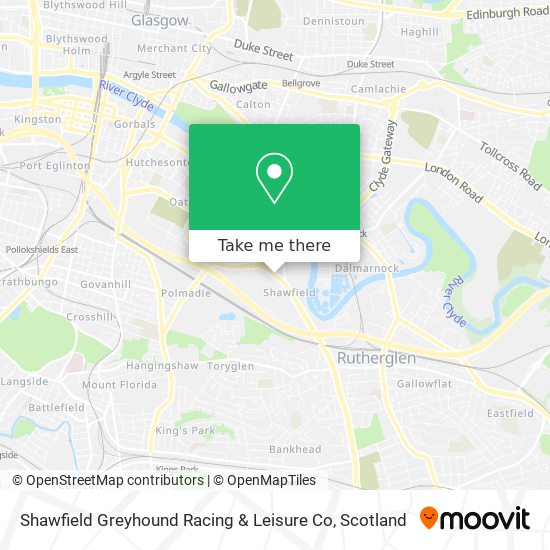 Shawfield Greyhound Racing & Leisure Co map