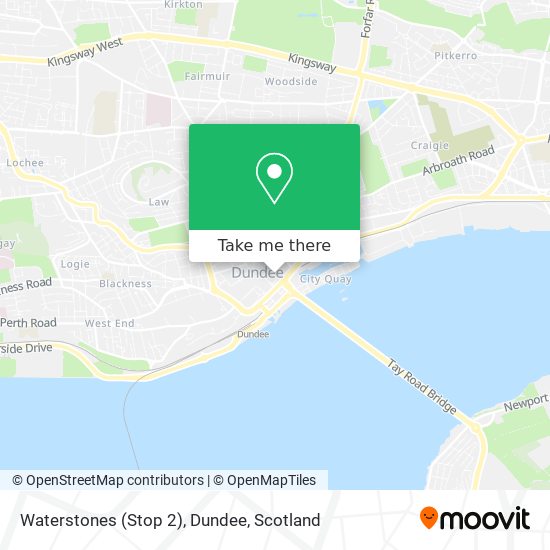 Waterstones (Stop 2), Dundee map