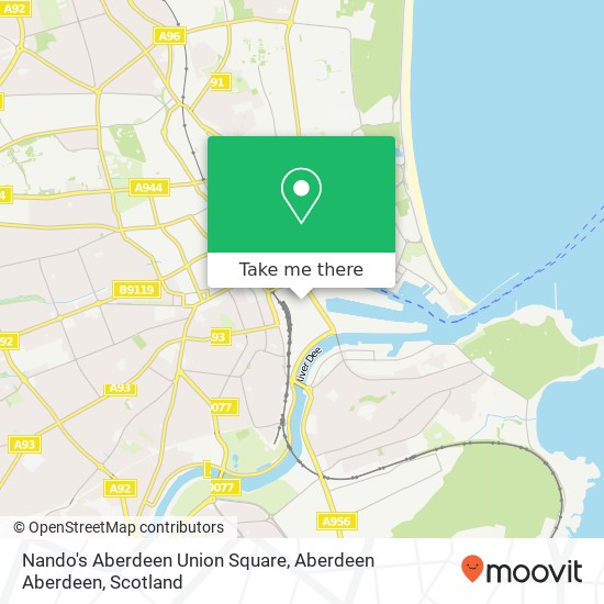 Nando's Aberdeen Union Square, Aberdeen Aberdeen map