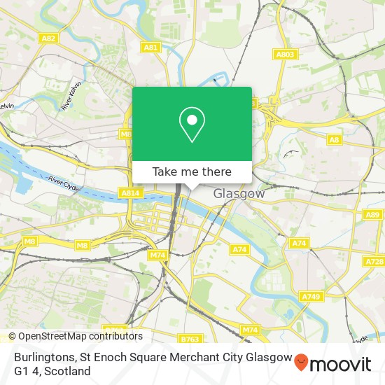 Burlingtons, St Enoch Square Merchant City Glasgow G1 4 map