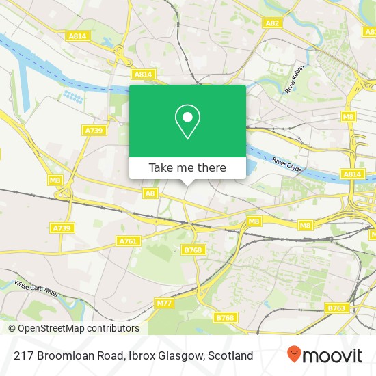 217 Broomloan Road, Ibrox Glasgow map