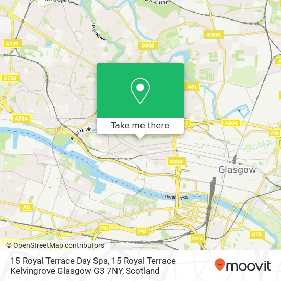 15 Royal Terrace Day Spa, 15 Royal Terrace Kelvingrove Glasgow G3 7NY map