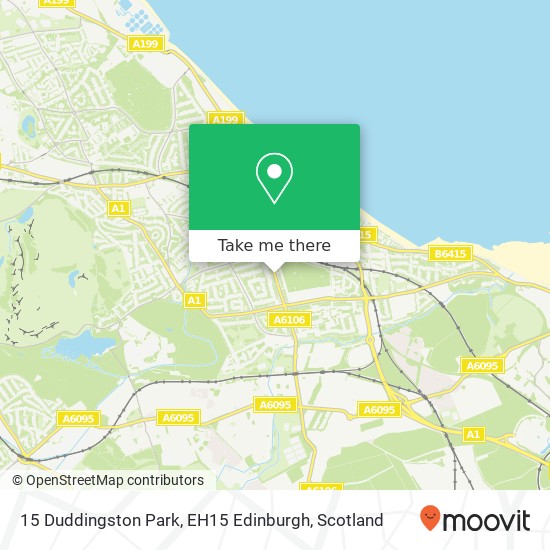 15 Duddingston Park, EH15 Edinburgh map