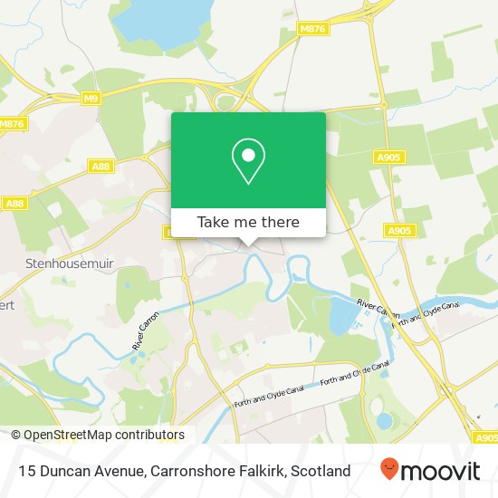 15 Duncan Avenue, Carronshore Falkirk map