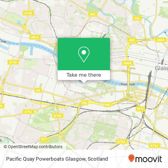 Pacific Quay Powerboats Glasgow map