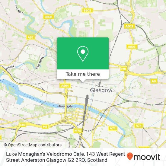 Luke Monaghan's Velodromo Cafe, 143 West Regent Street Anderston Glasgow G2 2RQ map