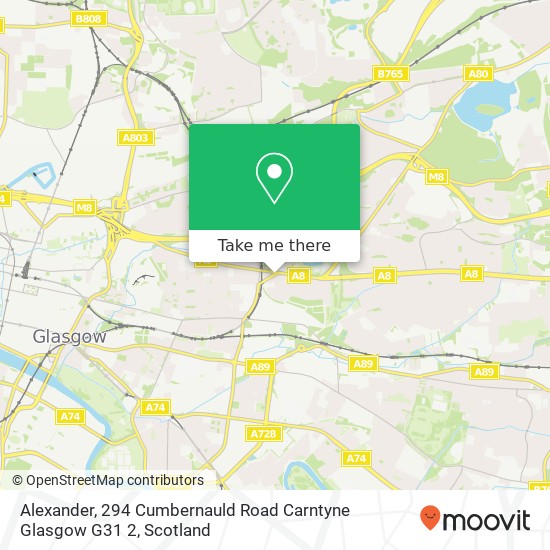 Alexander, 294 Cumbernauld Road Carntyne Glasgow G31 2 map