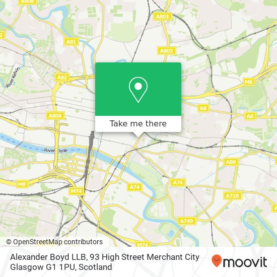 Alexander Boyd LLB, 93 High Street Merchant City Glasgow G1 1PU map