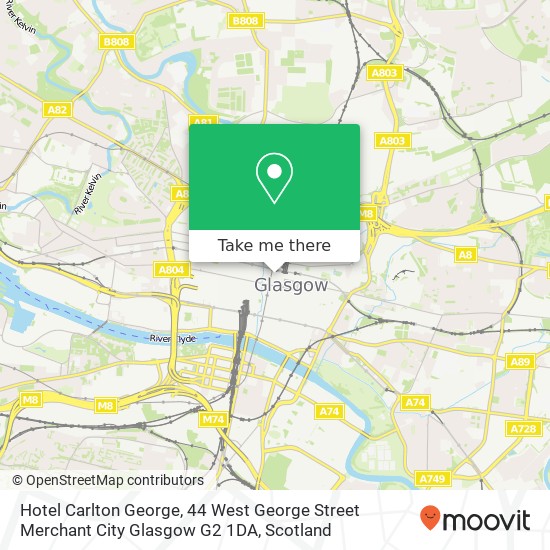 Hotel Carlton George, 44 West George Street Merchant City Glasgow G2 1DA map