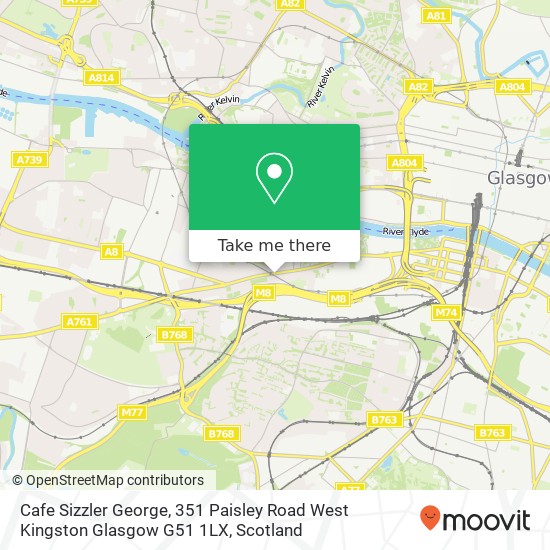 Cafe Sizzler George, 351 Paisley Road West Kingston Glasgow G51 1LX map