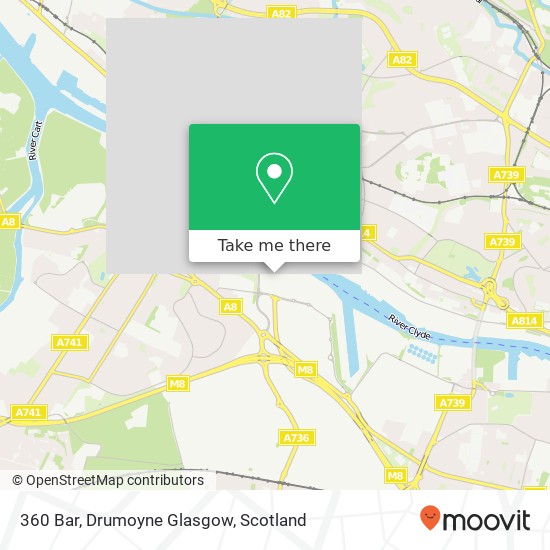 360 Bar, Drumoyne Glasgow map