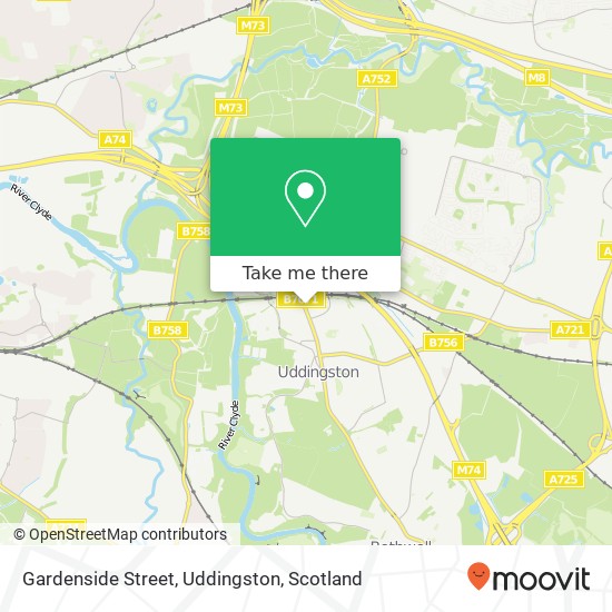 Gardenside Street, Uddingston map