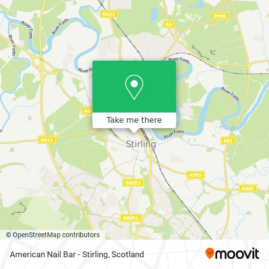 American Nail Bar - Stirling map